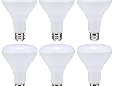 6Pk - 8.5W BR30 LED 2700K 80 CRI Medium Base 120v Dimmable - 65w equiv Supply