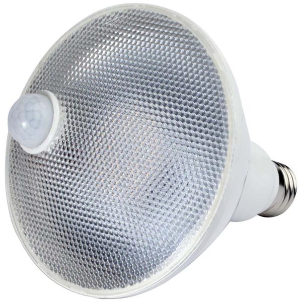 14W PAR38 LED PIR Sensor White 5000K 1100 Lumens Non-Dimmable 120v Hot on Sale