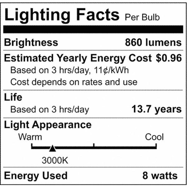 8W 120v T10 LED Frosted E26 3000K High Lumen Tubular Bulb Carded - 60w equiv Online Hot Sale