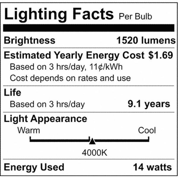 100Pk - 14W A19 LED Frost Finish E26 Medium Base 1520 Lumens Cool White 120v Online Sale