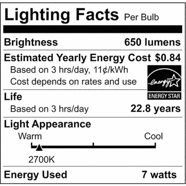 2Pk - 7.5W BR30 LED 2700K Medium base 105 deg. Beam Angle 120v Sale