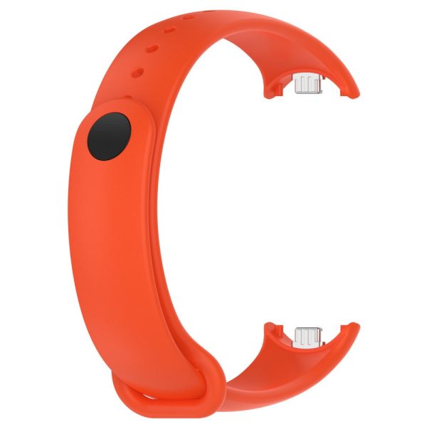 Xiaomi Smart Band 8 silicone strap with metal connector - Orange Sale