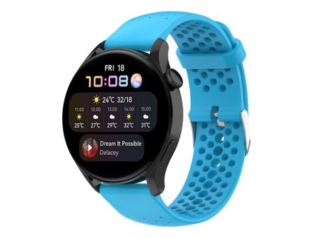 20mm silicone quick release watch strap for Huawei watch - Sky Blue For Cheap