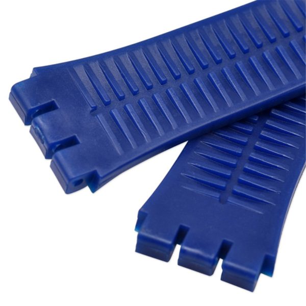 16mm Universal stripe printed silicone watch strap - Sapphire Blue Cheap