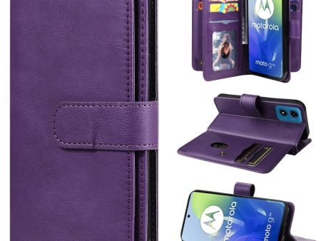 10-slot Motorola Moto G04   Motorola Moto E14   Motorola Moto G04s   Motorola Moto G24 wallet case - Purple For Discount