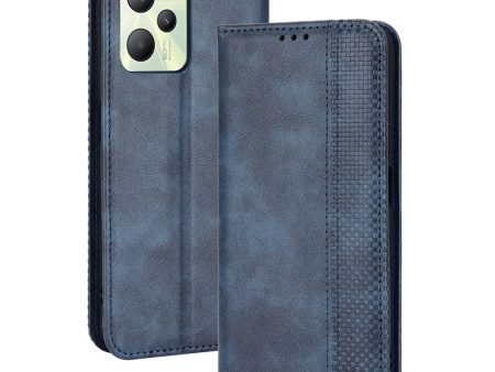 Bofink Vintage Realme C35 leather case - Blue Online Hot Sale