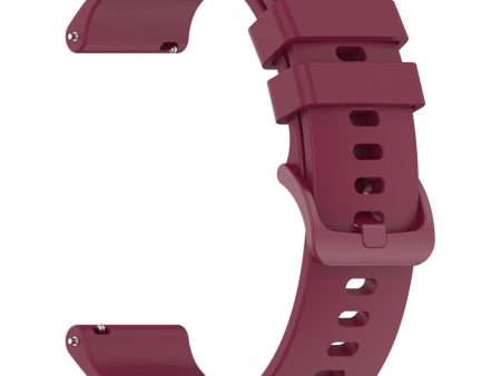 Garmin Forerunner 265   Forerunner 255 Silicone Watch Band 22mm Quick Release Replacement Strap - Wine Red For Cheap