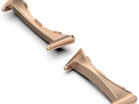 1 Pair Wristband Connector for Google Pixel Watch 3 45mm Metal Adapter 22mm - Rose Gold Online Hot Sale