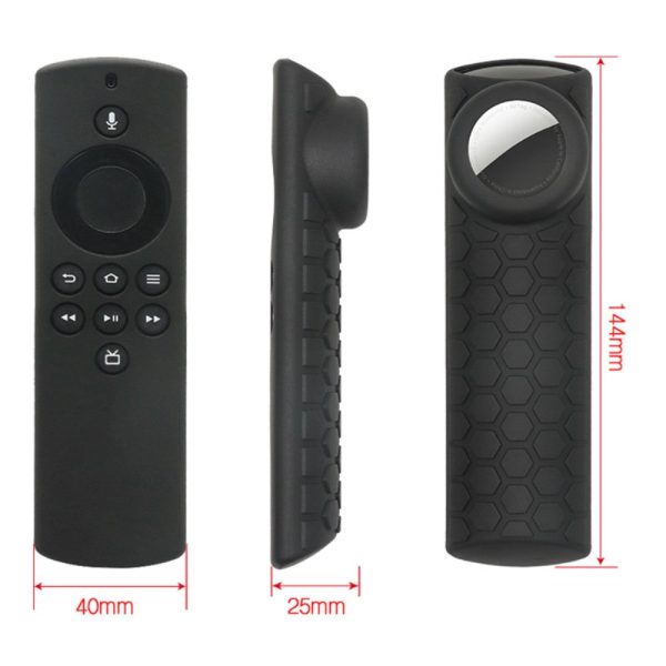 2-in-1 Amazon Fire TV Stick Lite   AirTag silicone cover - Black For Sale