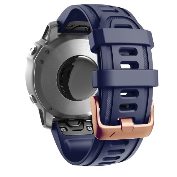 20mm silicone strap with rose gold buckle for Garmin watch - Dark Blue Online Sale