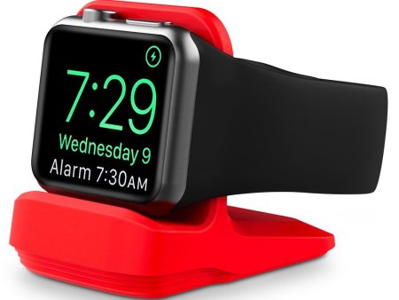 Apple Watch silicone watch charging stand - Red Online now