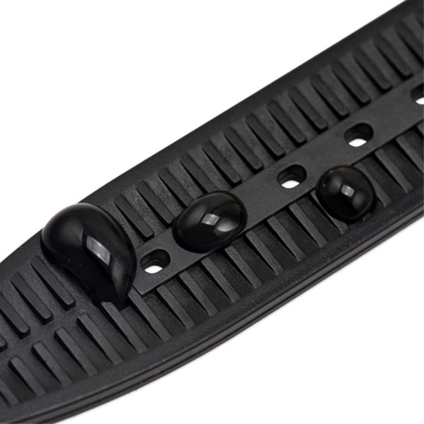 17mm Universal stripe printed silicone watch strap - White For Discount