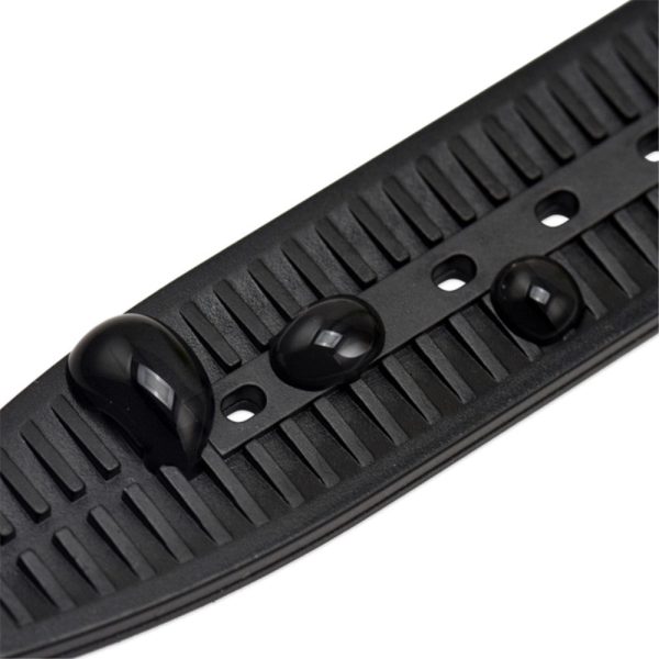 16mm Universal stripe printed silicone watch strap - Black   White Stripe For Discount