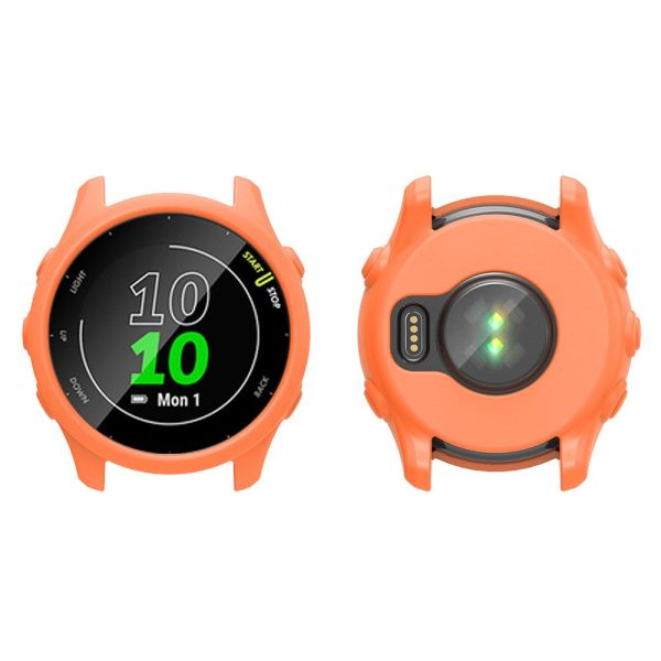 Garmin Forerunner 255 Watch Case Drop-Resistant Silicone Watch Cover - Orange Cheap