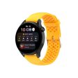 20mm silicone quick release watch strap for Huawei watch - Yellow Discount