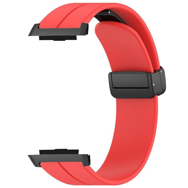 Xiaomi Watch H1 Watchband Soft Silicone Watch Strap with Magnetic Buckle - Red For Cheap