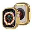 Apple Watch Ultra   Ultra 2 49mm Electroplating Flexible Watch Case Hollow Anti-Drop Frame - Gold Hot on Sale