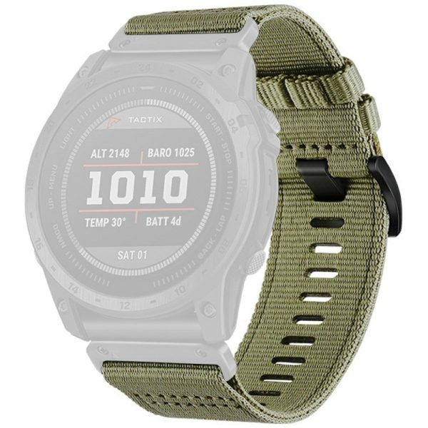 Watchband for Garmin Fenix 8 51mm   Enduro 3   Instinct 2X Universal 26mm Quick Release Nylon Canvas Watch Strap - Olive Green on Sale