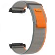 Xiaomi Watch H1 Nylon Watch Band Adjustable Loop Fastener Strap - Orange+Grey Discount