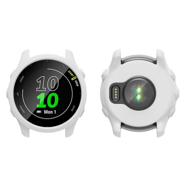 Garmin Forerunner 255 Watch Case Drop-Resistant Silicone Watch Cover - White Sale