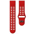 Garmin Fenix 8 47mm   Fenix E 47mm Silicone Watchband Quick Release Buckle Dual Color Watch Strap - Red+Grey Online Hot Sale