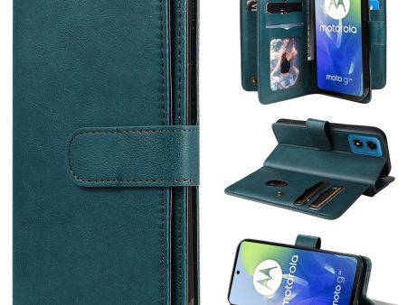 10-slot Motorola Moto G04   Motorola Moto E14   Motorola Moto G04s   Motorola Moto G24 wallet case - Green Online Sale