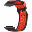 Xiaomi Watch H1 Soft Silicone Adjustable Watch Strap Breathable Watchband - Black+Red Online Sale