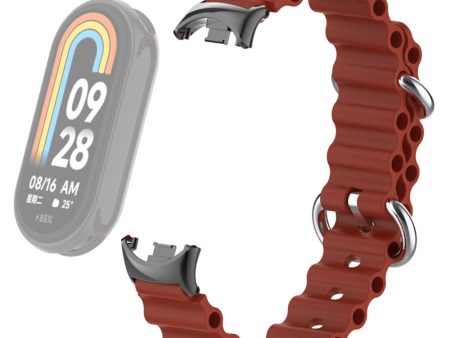 Xiaomi Smart Band 8 silicone strap with connector - Wine Red Cheap