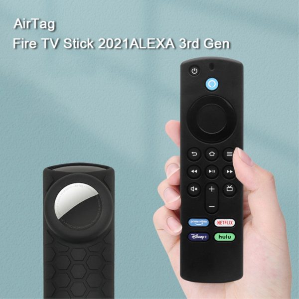 2-in-1 Amazon Fire TV Stick 4K (3rd)   AirTag silicone cover - Black Sale