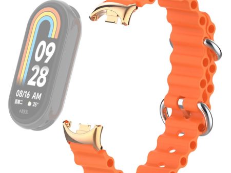 Xiaomi Smart Band 8 silicone strap with connector - Orange For Discount