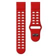 Garmin Fenix 8 51mm   Enduro 3   Enduro 2 Silicone Watchband Quick Release Buckle Dual Color Watch Strap - Red+Grey Discount