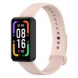 Xiaomi Redmi Smart Band Pro solid color silicone watch strap - Pink Hot on Sale