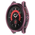 Samsung Galaxy Watch 5 Pro protective cover with tempered glass - Black   Pink on Sale