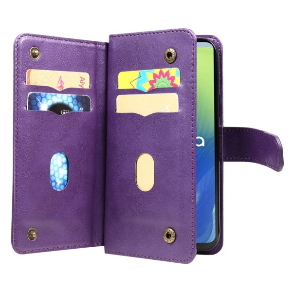 10-slot Motorola Moto G04   Motorola Moto E14   Motorola Moto G04s   Motorola Moto G24 wallet case - Purple For Discount