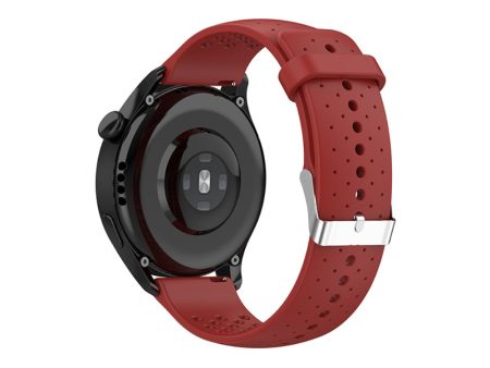 22mm silicone quick release watch strap for Huawei watch - Wine Red Cheap