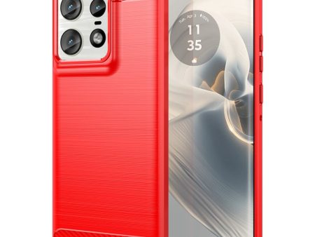 Carbon Flex Motorola Edge 50 Pro cover - Red For Cheap