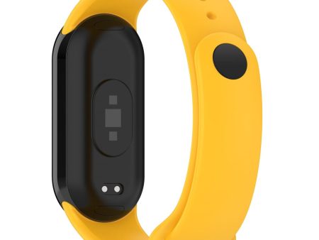 Xiaomi Smart Band 8 silicone strap with metal connector - Yellow on Sale