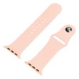 Apple Watch SE 2022 (44mm) silicone watch strap and cover with tempered glass - Light Pink Online Sale