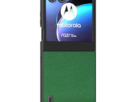 ABEEL Motorola Razr 50 5G Case Litchi Texture Non-Slip Phone Cover - Green Online Hot Sale