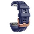 20mm silicone strap with rose gold buckle for Garmin watch - Dark Blue Online Sale