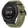 Watchband for Garmin Fenix 8 51mm   Enduro 3   Instinct 2X Universal 26mm Quick Release Nylon Canvas Watch Strap - Olive Green on Sale