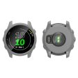 Garmin Forerunner 255 Watch Case Drop-Resistant Silicone Watch Cover - Light Grey on Sale