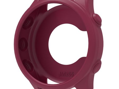 Garmin Forerunner 255 Watch Case Drop-Resistant Silicone Watch Cover - Wine Red For Sale