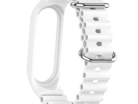 Xiaomi Mi Band 7   6   5   4   3 silicone strap with cover - White Online Hot Sale