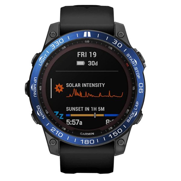 Garmin Fenix 7 sporty scale stainless steel bezel - Blue   White For Sale