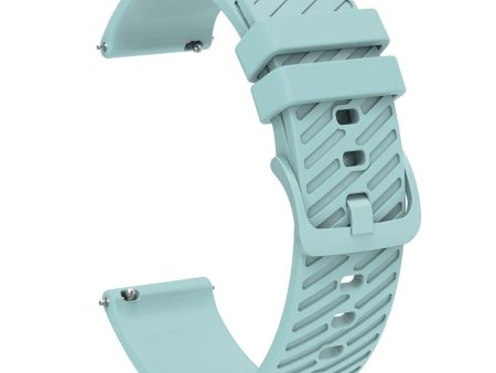 18mm Universal texture pattern silicone strap - Sky Blue Hot on Sale