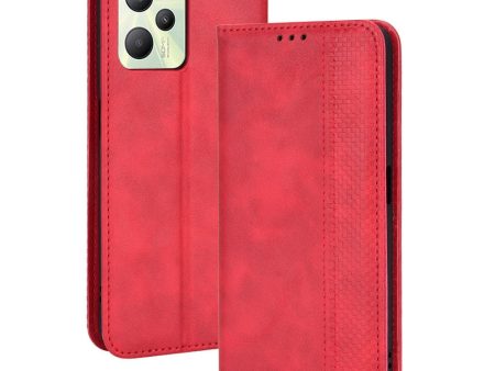 Bofink Vintage Realme C35 leather case - Red Cheap