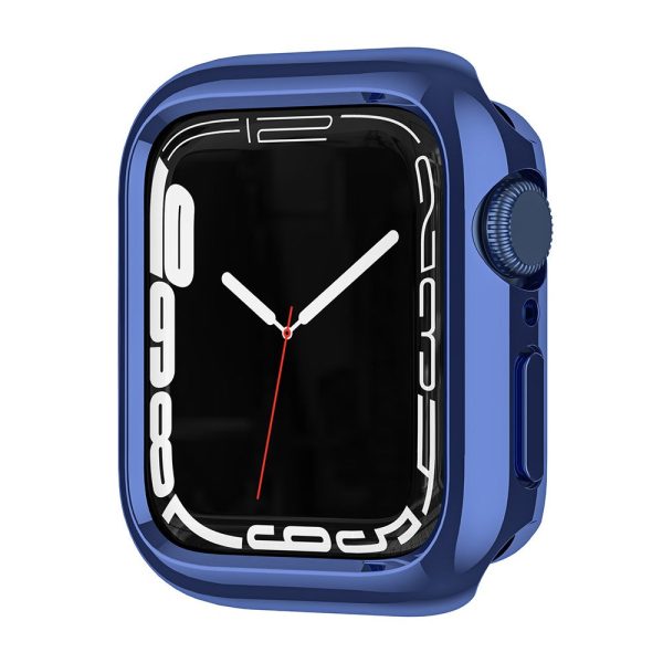 Apple Watch Series 9 8 7 45mm   6 5 4 SE (2023) SE (2022) SE 44mm   3 2 1 42mm Flexible Watch Cover Electroplated Hollow Frame - Midnight Blue Supply