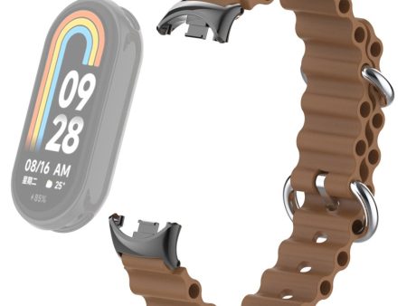 Xiaomi Smart Band 8 silicone strap with connector - Chestnut Brown Cheap