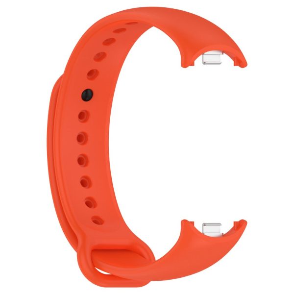 Xiaomi Smart Band 8 silicone strap with metal connector - Orange Sale